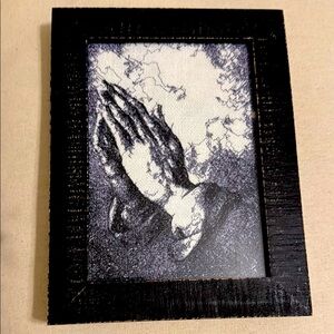Black Framed Praying Hands Art